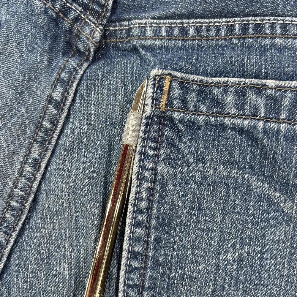 Levis Silvertab Mens 34x34 True Straight Medium Wash Blue Denim Jeans Fits 36x27